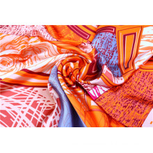 2014 100% Print China Silk Custom Made Scarf 90 by 90